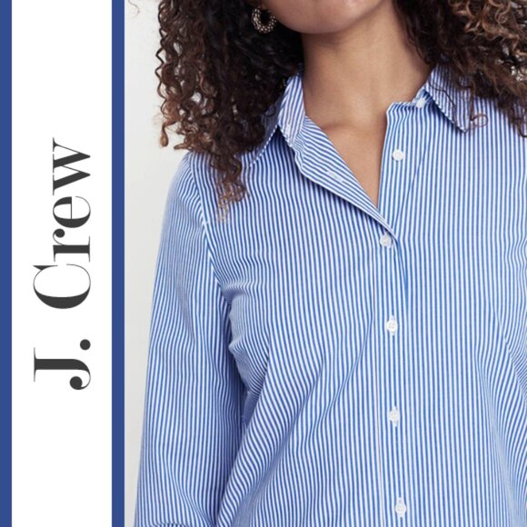 J. Crew |  Classic Pinstripe 'Stretch Perfect Shirt' - Picture 3 of 12